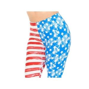 Reg‎ One Size Womens Faded American Flag Soft Brushed Leggings